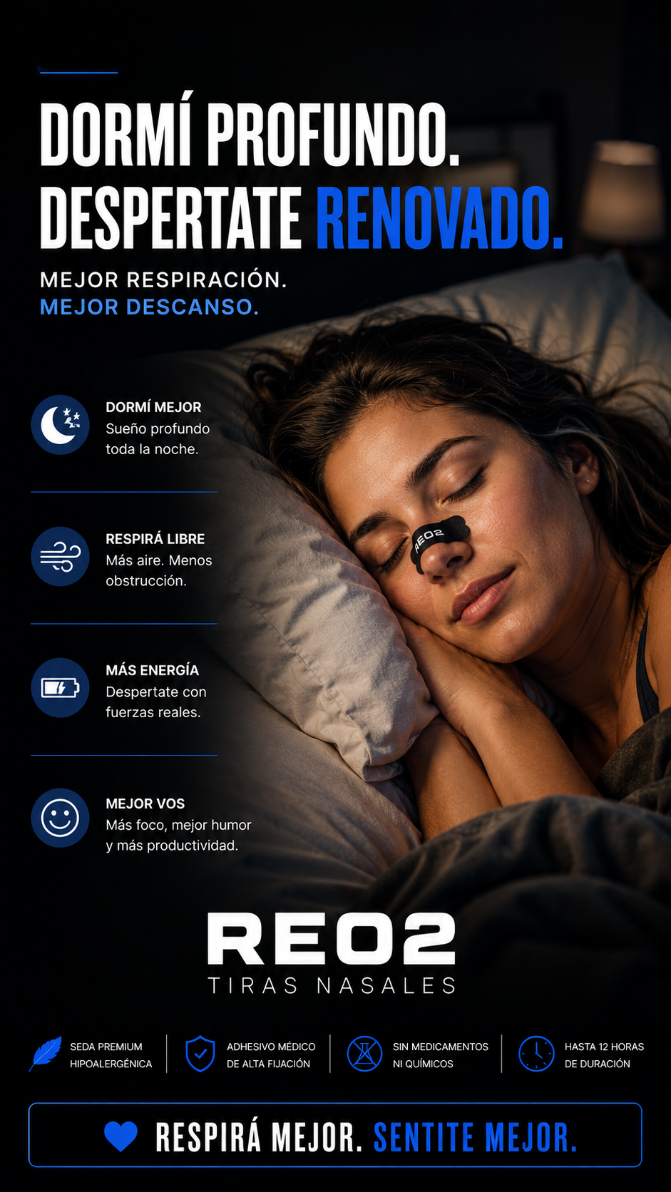 🏆 Pack 3 Meses | 90 Tiras Nasales Premium REO2 ⭐ Más Vendido
