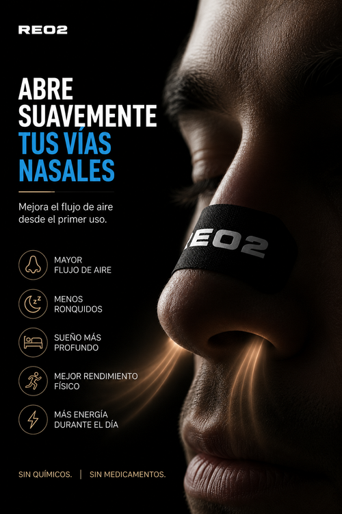 🌙 Pack 1 Mes | 30 Tiras Nasales Premium REO2
