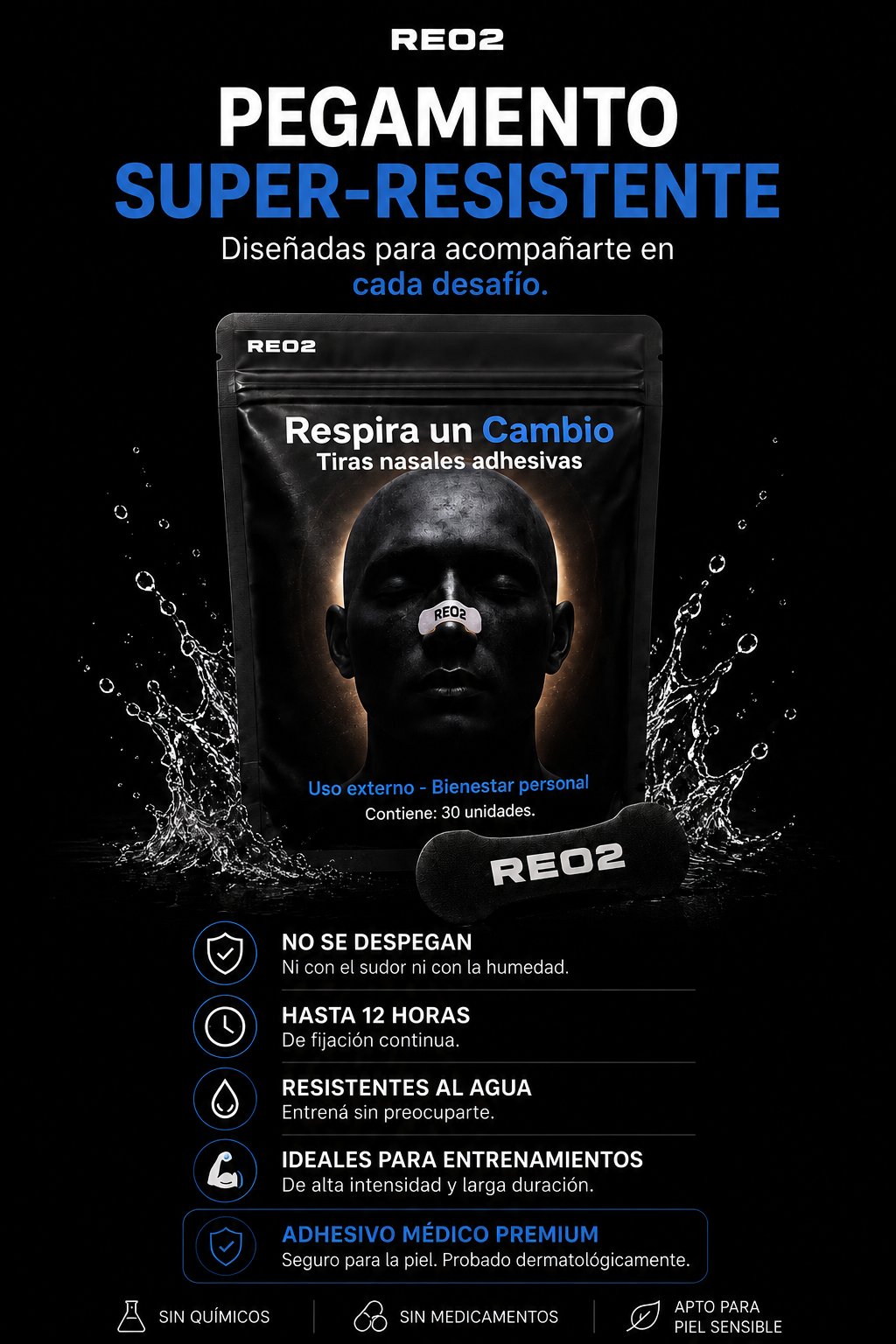 🏆 Pack 3 Meses | 90 Tiras Nasales Premium REO2 ⭐ Más Vendido
